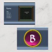 LEVENDIGE HERINNERING3 MONOGRAM roze gem Visitekaartje (Voorkant / Achterkant)