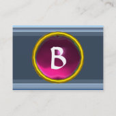 LEVENDIGE HERINNERING3 MONOGRAM roze gem Visitekaartje (Achterkant)