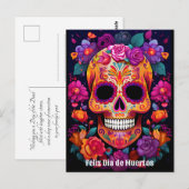 🌹Levendige herinnering: A Día de Muertos Tribute Briefkaart (Voorkant / Achterkant)