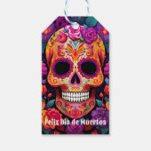 🌹Levendige herinnering: A Día de Muertos Tribute Cadeaulabel (Voorkant)