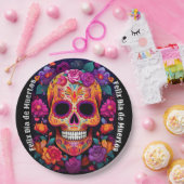 🌹Levendige herinnering: A Día de Muertos Tribute Papieren Bordje (Feest)