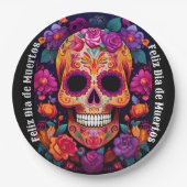 🌹Levendige herinnering: A Día de Muertos Tribute Papieren Bordje (Voorkant)