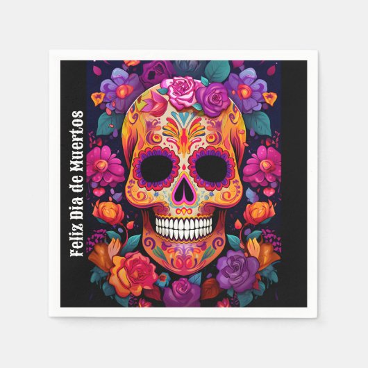 🌹Levendige herinnering: A Día de Muertos Tribute Servet (Voorkant)