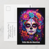 🌹Levendige herinnering: Lady Catrina in Bloom Briefkaart (Voorkant / Achterkant)