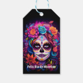 🌹Levendige herinnering: Lady Catrina in Bloom Cadeaulabel (Voorkant)