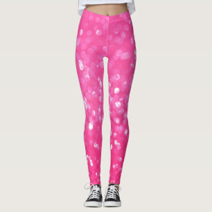 Levendige hete roze glinsterende vonk textuur foto leggings