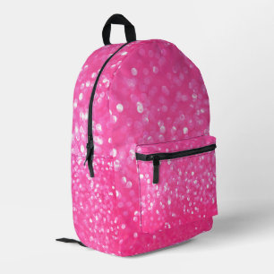 Levendige hete roze glittersparel textuur foto bedrukte rugzak