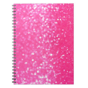 Levendige hete roze glittersparel textuur foto  notitieboek