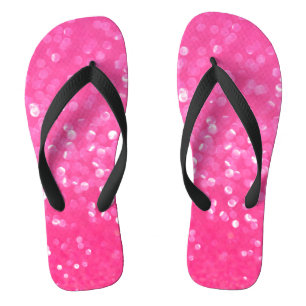 Levendige hete roze glittersparkeltextuur foto teenslippers