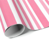 Levendige hete roze waterverf strepen cadeaupapier (Rol Hoek)