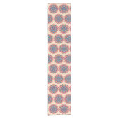 Levendige Hexkleur Mandala Korte Tafelloper (Voorkant)