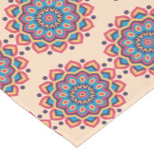 Levendige Hexkleur Mandala Korte Tafelloper (Hoek)
