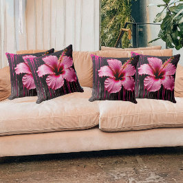 Levendige Hibiscus Splash Kussen