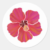 Levendige Hibiscus Sticker Blad voor Party Plannin (Voorkant)