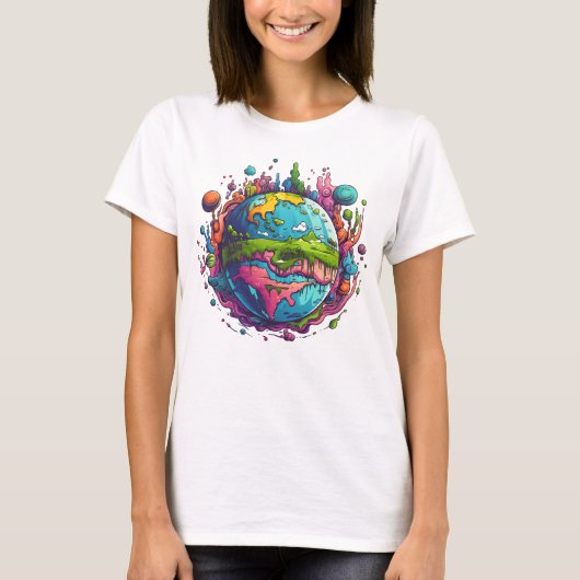 Levendige hippie soul t-shirt (Voorkant)