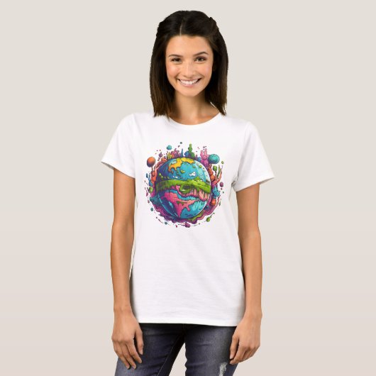 Levendige hippie soul t-shirt (Voorkant volledig)