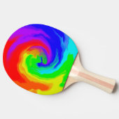 Levendige hittegolf werveling Abstract Tafeltennisbatje (Zijkant)