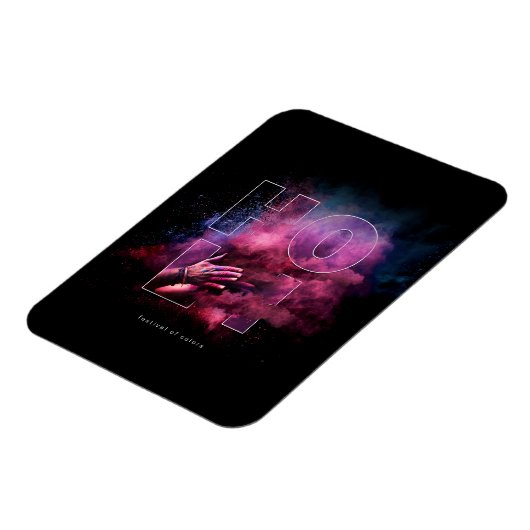 Levendige Holi Festival van Kleuren Design Magneet (Linkerzijde)