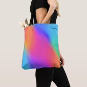Levendige holografische gepersonaliseerde Canvas t Tote Bag (Dichtbij)