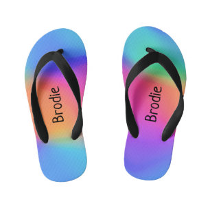 Levendige holografische gepersonaliseerde Kinder T Kinder Teenslippers