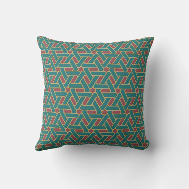 levendige home decor Kleurrijk Patroon Kussen (Achterkant)
