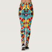 Levendige Home Decor Leggings - Symmetrisch Patroo (Achterkant)