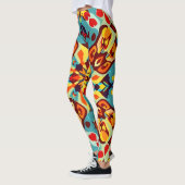 Levendige Home Decor Leggings - Symmetrisch Patroo (Links)