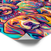 Levendige honden dromenlandschap – Psychedelische  Poster (Hoek)