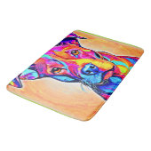 Levendige hondenkunst: kleurrijk schilderij badmat (Gekanteld)