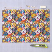 Levendige hondenprint Tissuepapier (Craft)