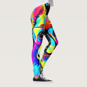Levendige Hondse Vibes Design Leggings (Rechts)