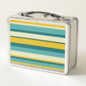 Levendige horizontale strepen in geel en turquoise (Achterkant)