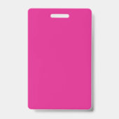 Levendige Hot Pink | Foto en Trendy Script Badge (Achterkant)