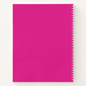 Levendige Hot Pink | Ombre Strepen met Script Notitieboek (Achterkant)