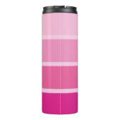 Levendige Hot Pink | Ombre Strepen met Script Thermosbeker (Achterkant)