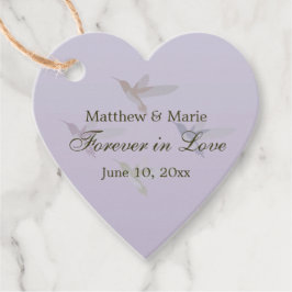 Levendige Hummingbird Weddenschap Forever in Love Bedankjes Labels