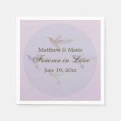 Levendige Hummingbird Weddenschap Forever in Love Servet (Voorkant)