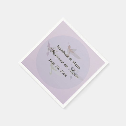 Levendige Hummingbird Weddenschap Forever in Love Servet (Hoek)