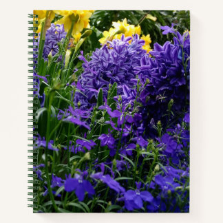 Levendige Hyacint & Daffodil Spring Flower Notitie Notitieboek