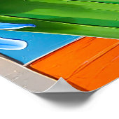 Levendige Hyacint in moderne abstracte stijl Poster (Hoek)