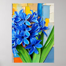 Levendige Hyacint in moderne abstracte stijl