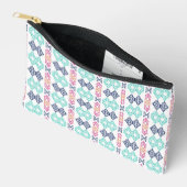 Levendige ikat-stijl geometrisch verticaal patroon etui (Open)