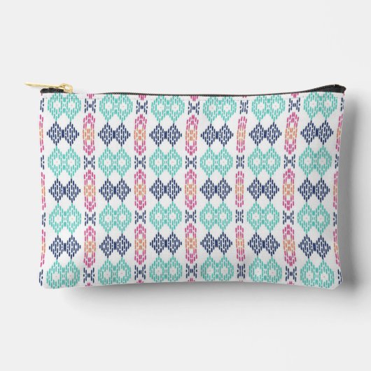 Levendige ikat-stijl geometrisch verticaal patroon etui (Voorkant)