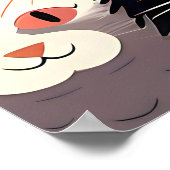 Levendige illustratie met geel, zwart en wit P Poster (Hoek)