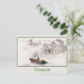 Levendige illustratie Snowy Scene Briefkaart (Staand voorkant)