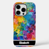 Levendige Impasto Abstracte geometrische smartphon Case-Mate iPhone Case (Achterkant)