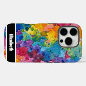 Levendige Impasto Abstracte geometrische smartphon Case-Mate iPhone Case (Achterkant (horizontaal))
