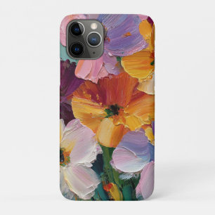 Levendige Impasto Bloemenschildering iPhone Hoes