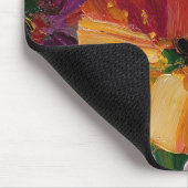 Levendige Impasto Bloemenschildering Muismat (Hoek)