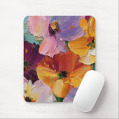 Levendige Impasto Bloemenschildering Muismat (Met muis)